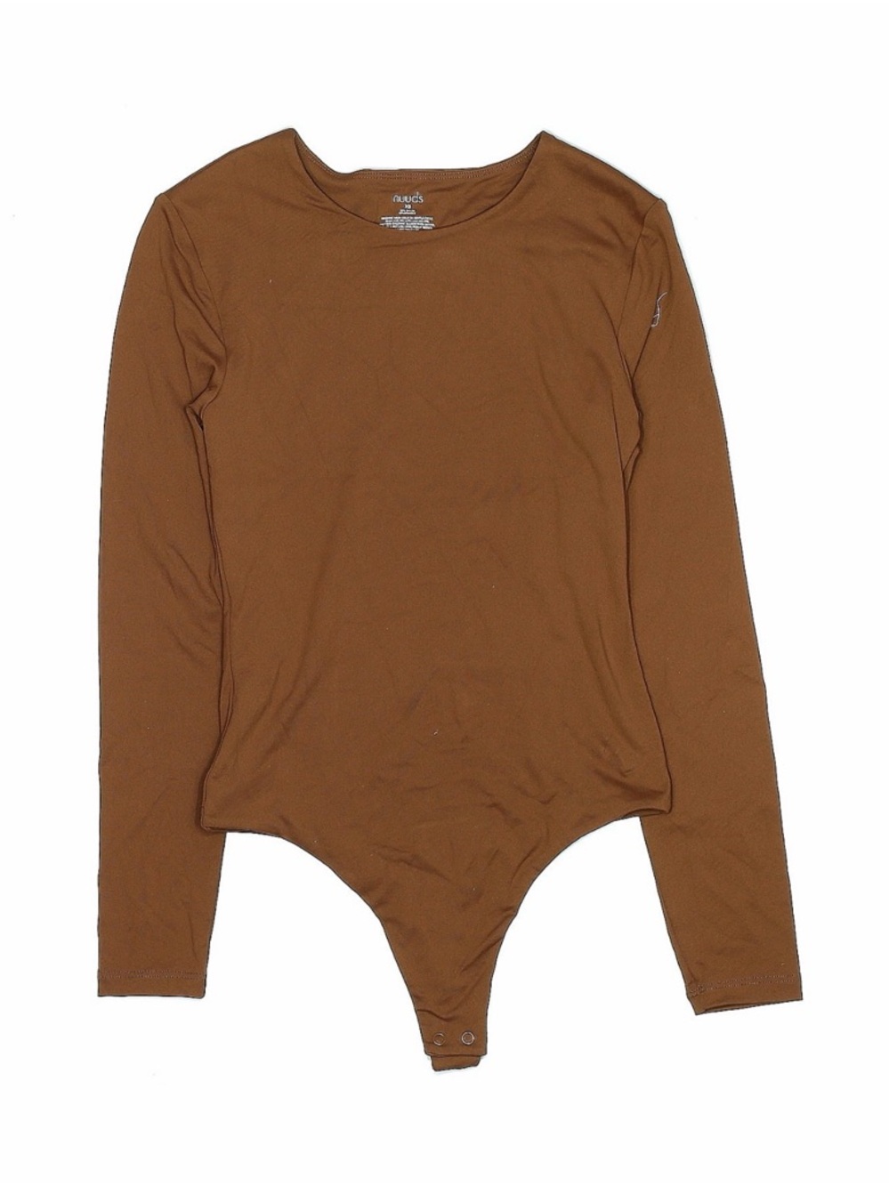 nuuds Brown Long Sleeve Bodysuit